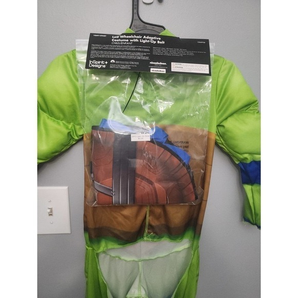 Wheelchair Ninja Turtle Costume New 4/6 Adaptive Design One Size Light Up Belt - Picture 9 of 11